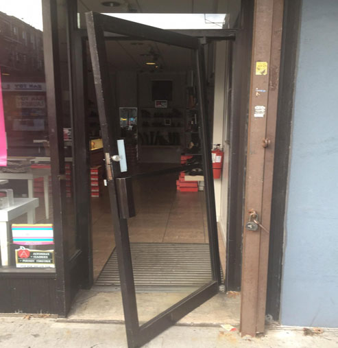 Storefront door repairs Brooklyn